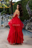 MayQueen MQ2203 Layered Sparkle Tulle Prom Gown