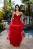MayQueen MQ2203 Layered Sparkle Tulle Prom Gown