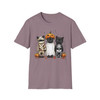 Halloween Cute Cat T-Shirt,Trick or Treat Tee, Unisex Costume Top, Fall Festive Shirt, Pet Lover Gift, Cute Halloween Apparel