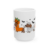 Halloween Dachshund Ceramic Mug, Pumpkin Mug, Dog Lover Gift, Cute Halloween Decor, Witch Dog Mug