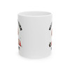 Funny Thanksgiving Ceramic Mug - Holiday Mug, Cute Turkey and Santa Design, Christmas Present, Funny Coffee Mug