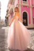 Nox Anabel 1326-T Embroidered A-line Sparkle Tulle Formal Prom Gown