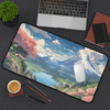 Anime Style Mountain Scene Desk Mat Mouse Pad