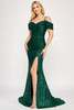 Lenovia 8365 Sequined Prom or Formal Gown with waist snatch internal waistband.