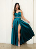 Eva USA 3506 Charmeuse Satin Bridesmaid Dress With Corset Back