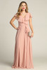 Chicas C2403 Chiffon Bridesmaids Dress With Ruffle Sleeves