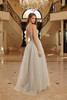 Nox Anabel F1726 Floor Length Shimmer Tulle Prom Gown With Corset Back