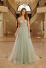 Nox Anabel G1787 Long Shimmer Illusion Formal Prom Gown