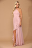 Eva USA 3440 Long Chiffon Halter Style Bridesmaid Dress