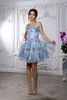 MayQueen 2216 Short Floral Print Hoco Prom Dress
