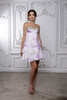 MayQueen 2215 Short Chiffon Layered Floral Print Homecoming Dress
