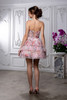 MayQueen 2214 Short Layered Print Homecoming Or Prom Gown