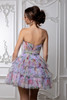 MayQueen 2214 Short Layered Print Homecoming Or Prom Gown
