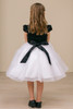 Cinderella Couture 9185 Short Satin And Tulle Flower Girl Dress With Bow Tie