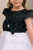 Cinderella Couture 9185 Short Satin And Tulle Flower Girl Dress With Bow Tie
