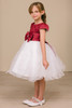 Cinderella Couture 9185 Short Satin And Tulle Flower Girl Dress With Bow Tie