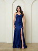 Eva USA 5310 Stretch Satin Fitted Prom or Evening Gown