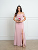 Eva USA 3537 Minimalist Classic Off The Shoulder Bridesmaid Dress In Chiffon