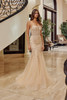 Nox Anabel H1874 Embroidered Tulle Prom Gown Lace-Up Back