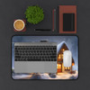 Winter Cottage Desk Mat Mouse Pad 12 X 18