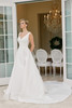 Nox Anabel JW1049 Minimalist Floral Pattern Satin Wedding Gown