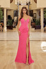 Nox Anabel Y1807 Stretch Satin Prom Dress With Rhinestones