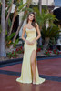 Nox Anabel M1756 Shiny Satin Prom Gown With Scattered Stones