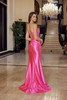 Nox Anabel M1756 Shiny Satin Prom Gown With Scattered Stones