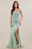 Cinderella Couture 8329J Sparkle Satin Prom Gown With Sequins And Beading