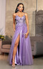 MayQueen MQ2011 Shimmer Tulle and Lace Prom Gown
