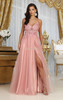 MayQueen MQ2011 Shimmer Tulle and Lace Prom Gown
