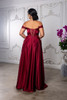 May Queen MQ2187 Satin Bridesmaid Formal Gown With Corset Back