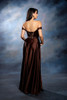 May Queen MQ2187 Satin Bridesmaid Formal Gown With Corset Back