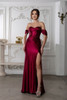 May Queen MQ2182 Satin Accented With Rhinestones Formal Gown With Corset