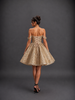 Dancing Queen 3440 Short Brocade Off-The-Shoulder Homecoming Dress