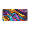 Abstract Neon Gaming Pad Desk Mat Mouse Pad mousepad bright colors aqua pink purple yellow gold blue teen