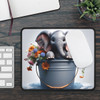 Baby Elephant in a Bucket Gaming Mouse Pad