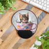 Adorable Kitten in a Teacup Mouse Pad With Wrist Rest| Ergonomic design to help prevent carpal tunnel