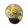 Yellow Rose and Butterfly Mouse Pad With Wrist Rest| Ergonomic design to help alleviate carpal tunnel