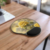 Yellow Rose and Butterfly Mouse Pad With Wrist Rest| Ergonomic design to help alleviate carpal tunnel