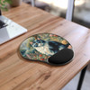 Garden Cat Design Mouse Pad With Wrist Rest Ergonomic for Carpal Tunnel