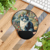 Garden Cat Design Mouse Pad With Wrist Rest Ergonomic for Carpal Tunnel