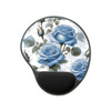 Blue Rose on White Mouse Pad With Wrist Rest| Ergonomic design to help alleviate carpal tunnel