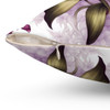 Purple Orchids Pattern Decorative Accent Throw Square Pillow in purple white for sofa couch pillows