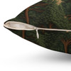 Pine Tree Pattern Decorative Accent Polyester Square Throw Pillow green brown black tan mens pillow pillows sofa couch