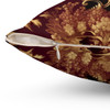 Burgundy and Gold Victorian Pattern Toile Inspired Decorative Throw Pillow