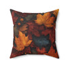 Autumn Leaves Spun Polyester Square Pillow