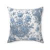 Dainty Blue Summer Flowers Accent Pillow
