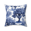 Beautiful Blue Toile Inspired Accent Pillow
