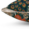 Peacock Design Square Pillow William Morris Inspired